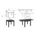 TABLE M-501 fait(e) de 1 module(s) pour une largeur de 90/180cm de la collection BLOCK finition(s) GRAPHITE